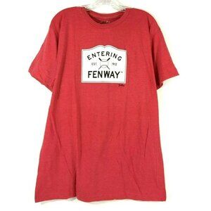Sullys Mens Boston Red Sox Entering Fenway Graphic T-Shirt Medium Red Heather